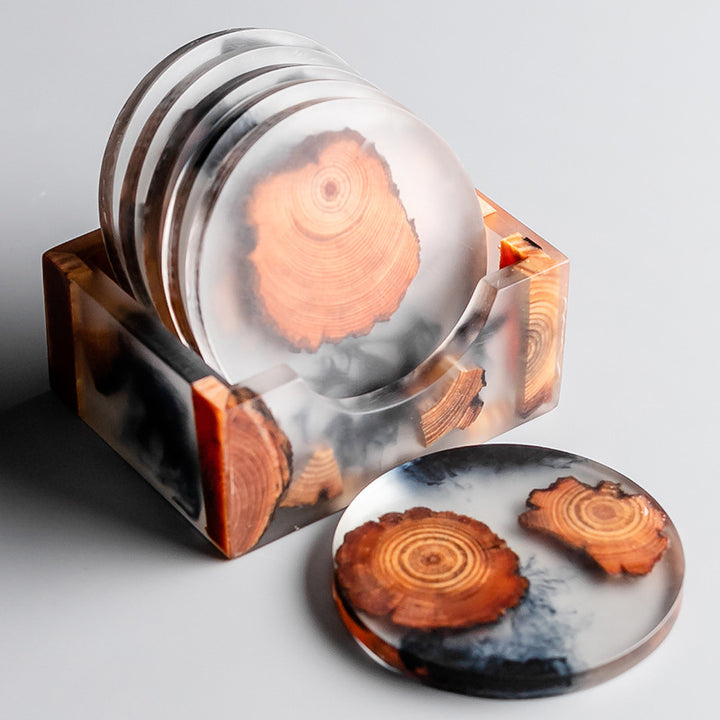 Resin Pine Wood Coasters - Riley Grove
