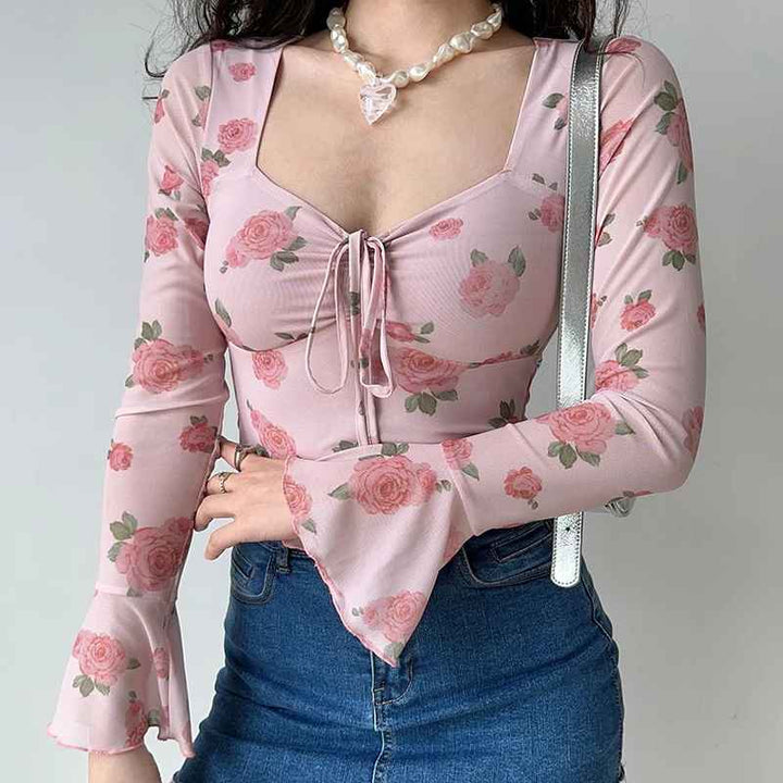Mila Blushed Bell Top - Riley Grove