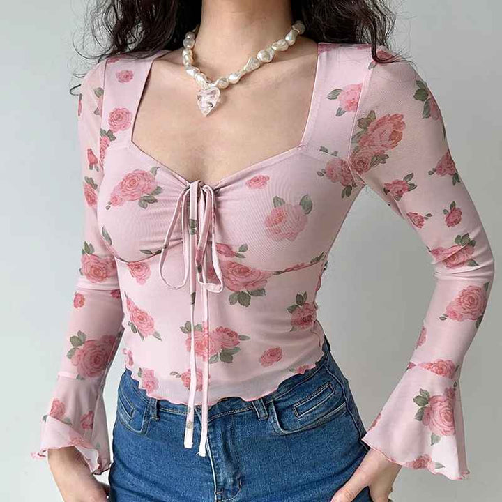 Mila Blushed Bell Top - Riley Grove