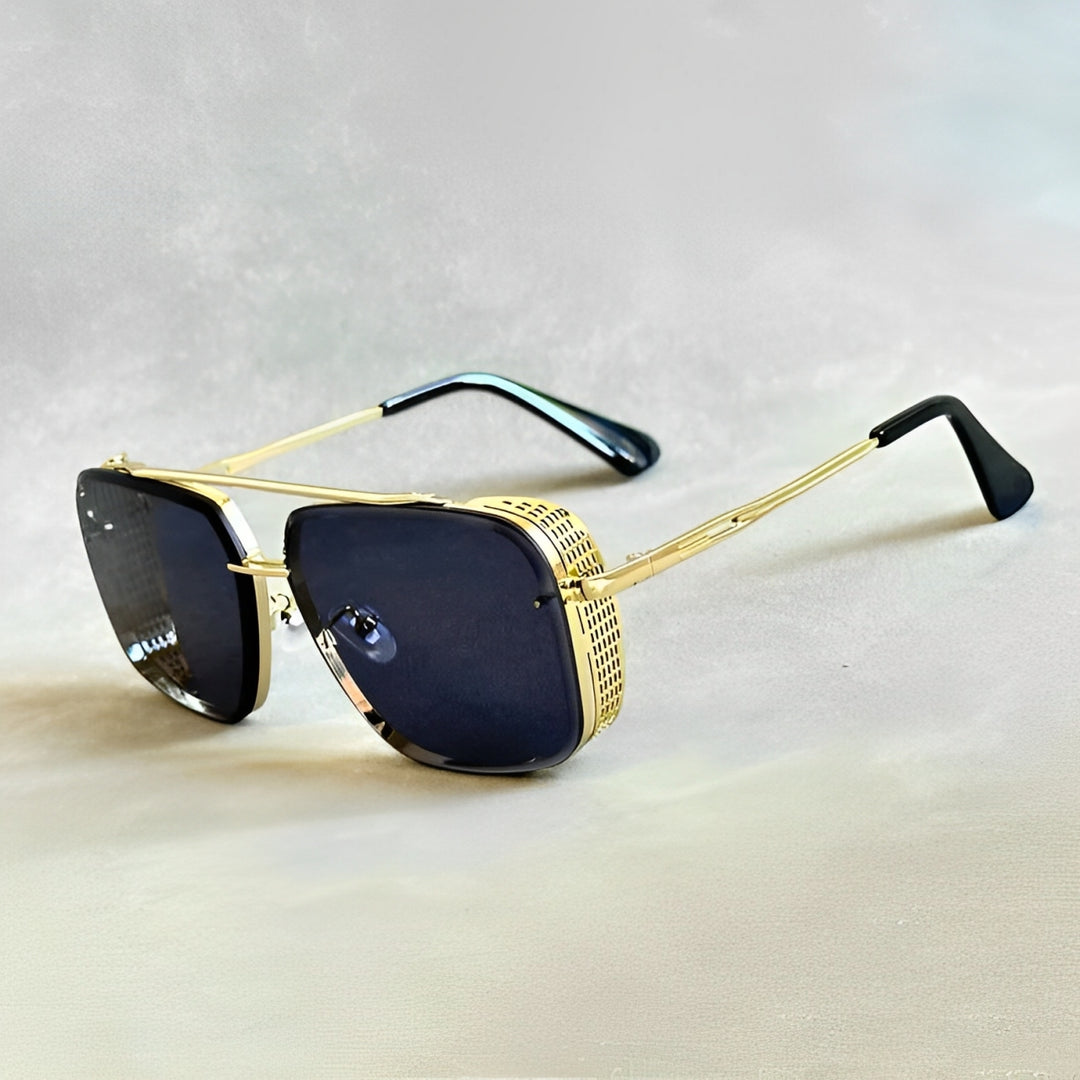 Gold Titanium Retro Built Aviators - Riley Grove