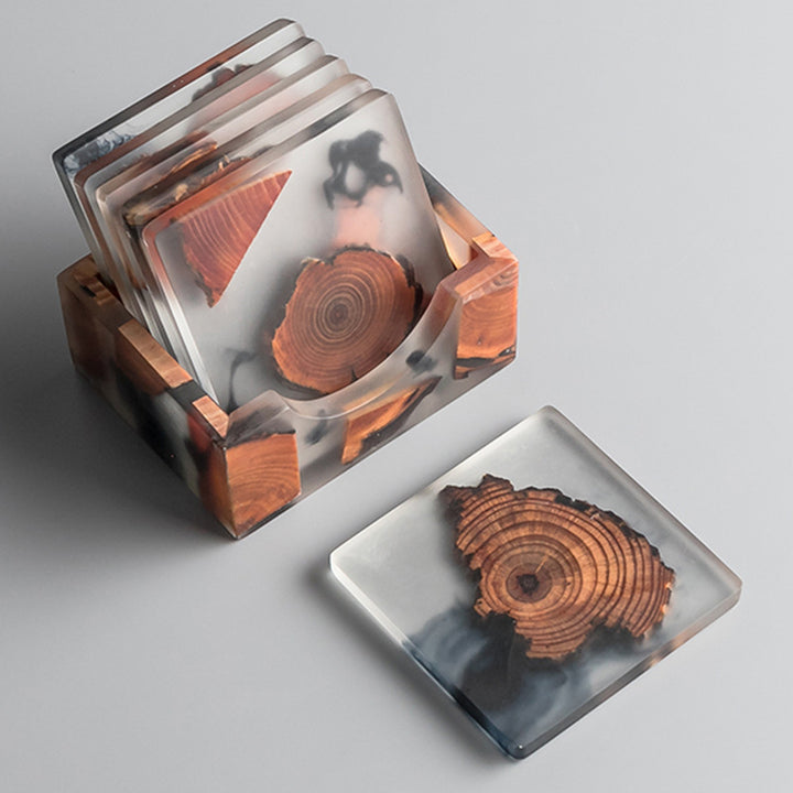 Resin Pine Wood Coasters - Riley Grove