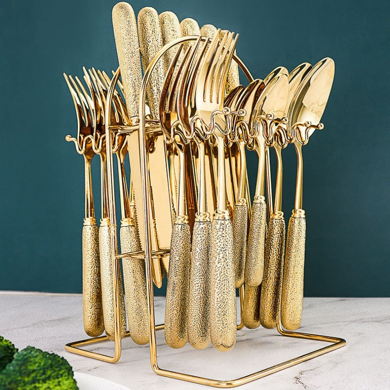Lux Titanium Bistro Flatware Set - Riley Grove