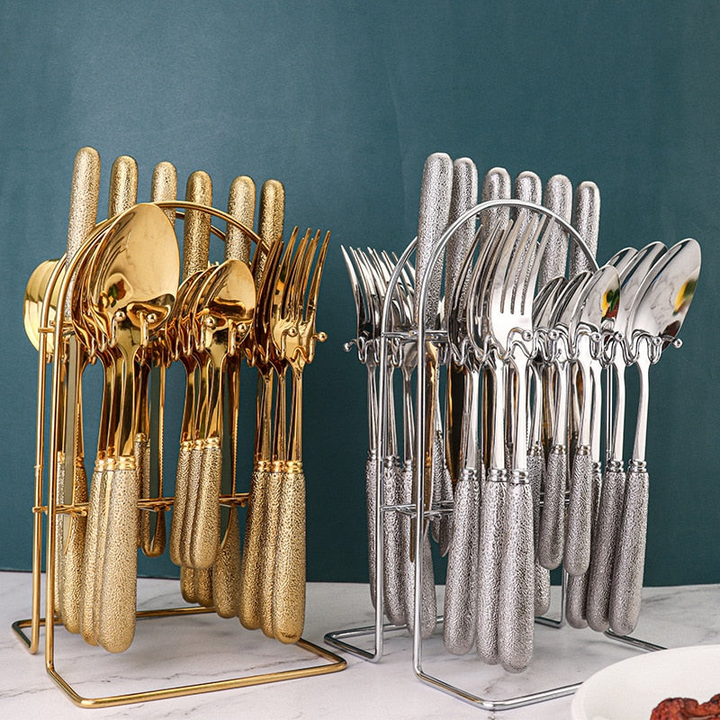 Lux Titanium Bistro Flatware Set - Riley Grove