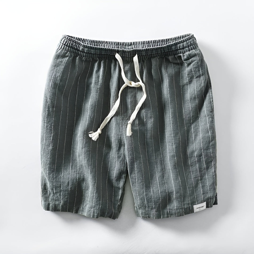 Dune Stripe Linen Shorts - Riley Grove