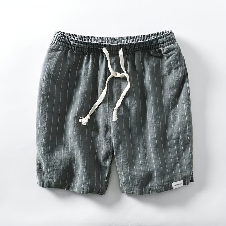 Dune Stripe Linen Shorts - Riley Grove