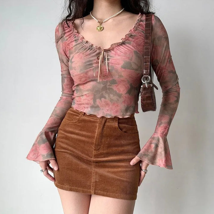 Mila Blushed Bell Top - Riley Grove