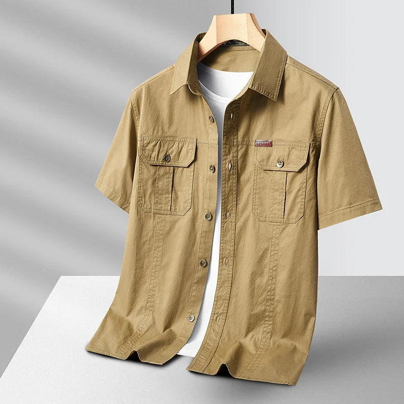 Emerson Half Sleeve Cotton Over Shirt - Riley Grove