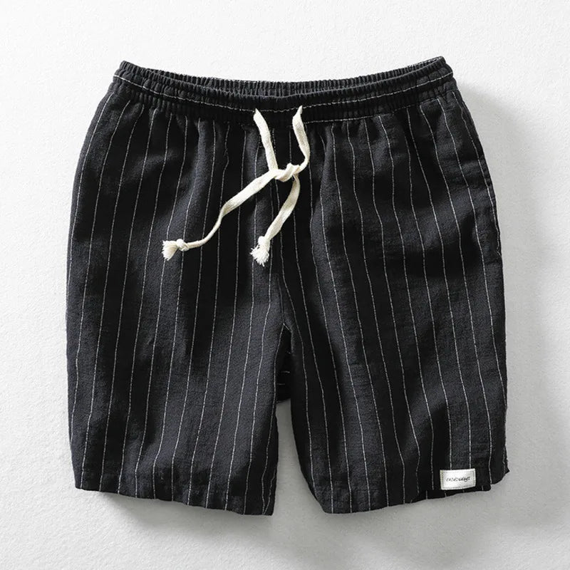 Dune Stripe Linen Shorts - Riley Grove
