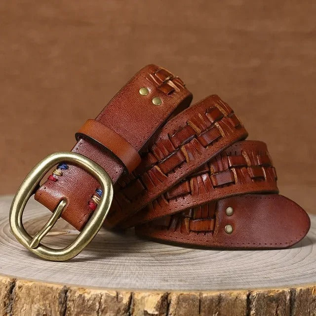 Devon brass buckel Belt - Riley Grove