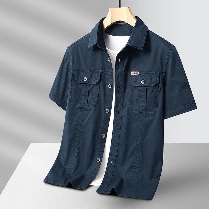 Emerson Half Sleeve Cotton Over Shirt - Riley Grove
