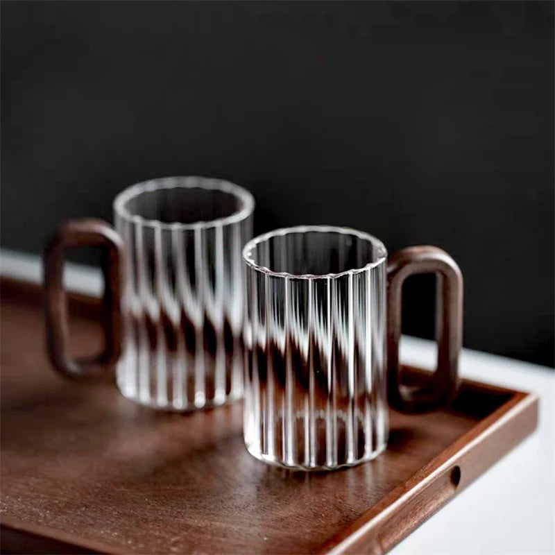 Natural Black Stone Glass Mugs - Riley Grove