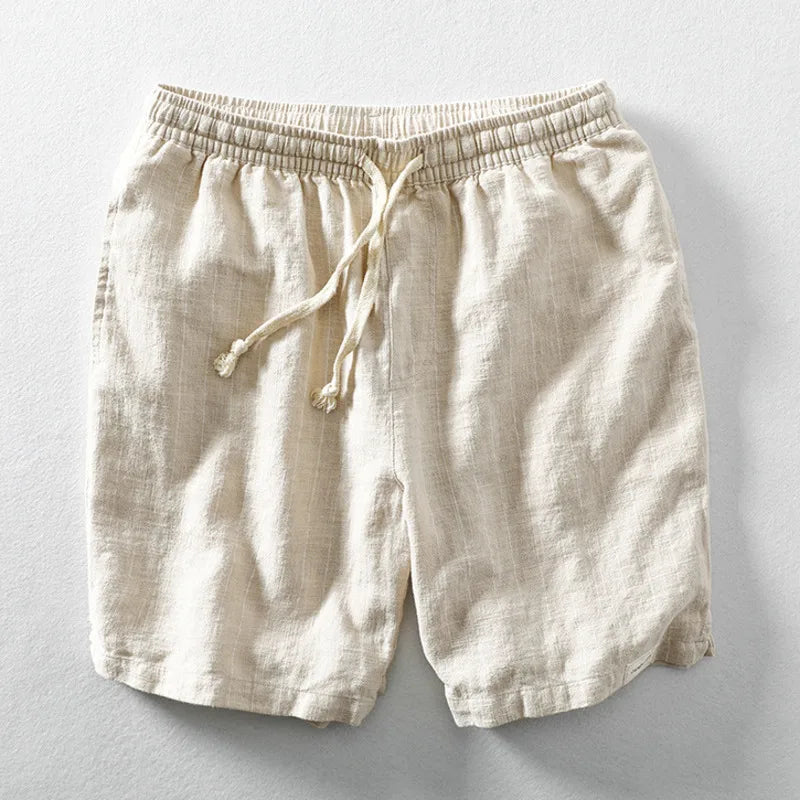 Dune Stripe Linen Shorts - Riley Grove