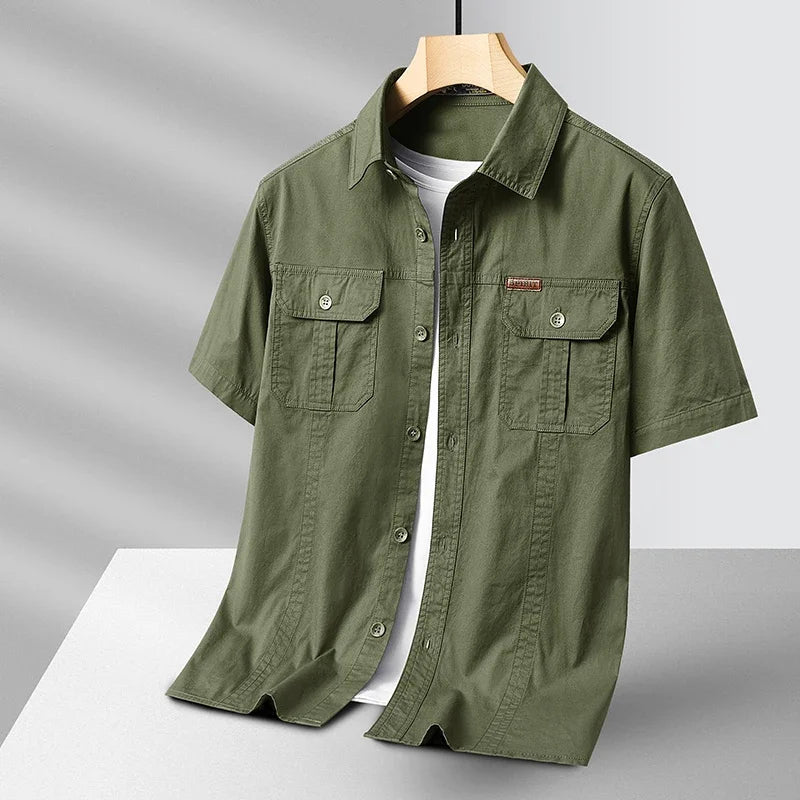 Emerson Half Sleeve Cotton Over Shirt - Riley Grove