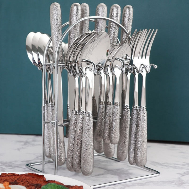 Lux Titanium Bistro Flatware Set - Riley Grove