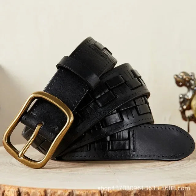 Devon brass buckel Belt - Riley Grove