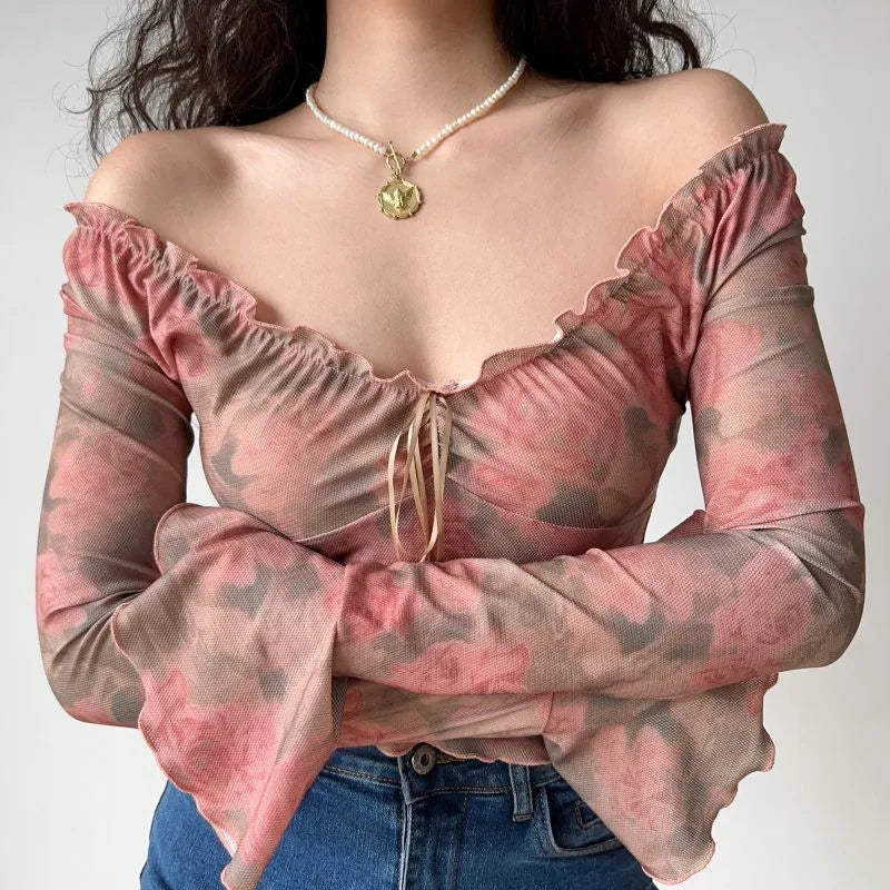 Mila Blushed Bell Top - Riley Grove