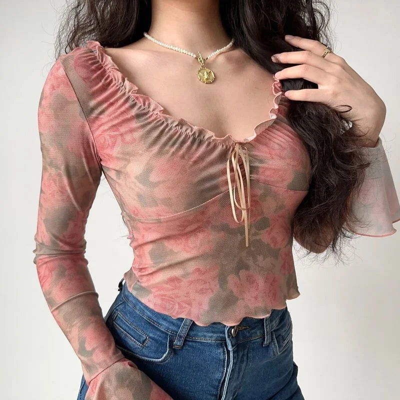 Mila Blushed Bell Top - Riley Grove