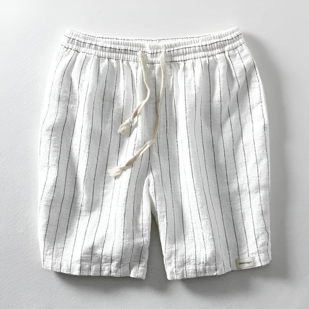 Dune Stripe Linen Shorts - Riley Grove
