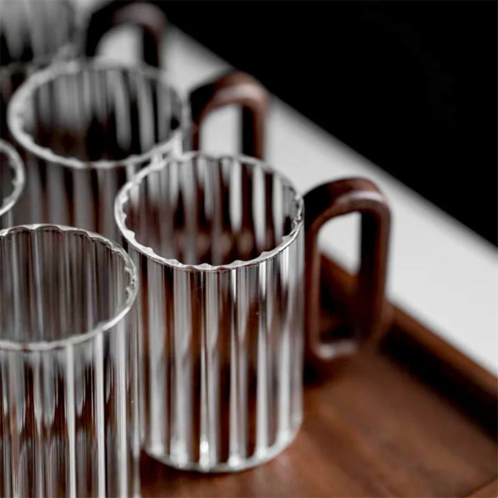 Natural Black Stone Glass Mugs - Riley Grove