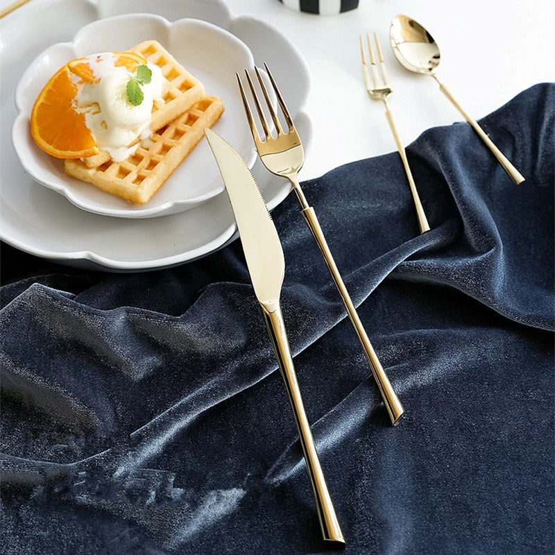 Luxe Gold Titanium Flatware Set - Riley Grove