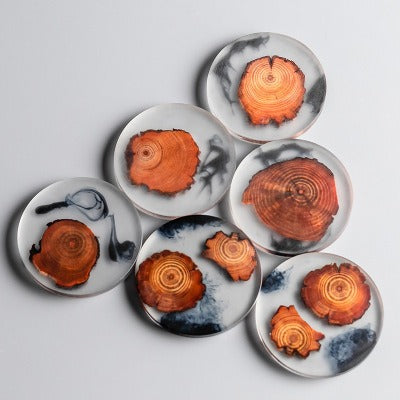 Resin Pine Wood Coasters - Riley Grove