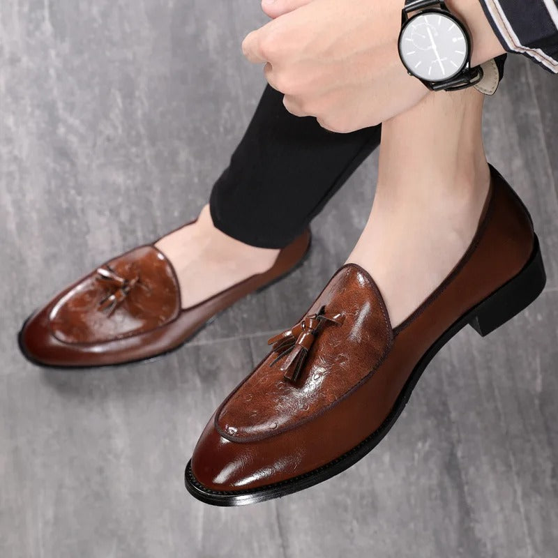 Moccasin Leather Tassel Shoes - Riley Grove
